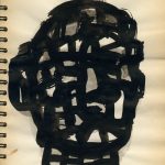 Marina Berdalet - Sèries - Caps i capitells - Cap d’home - Tinta xinesa sobre paper - 20 x 30 cm - 23.1.1994