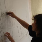 Marina Berdalet - Sèries - Traços i estructures del Gest - Treballant sèrie estructures del gest al taller