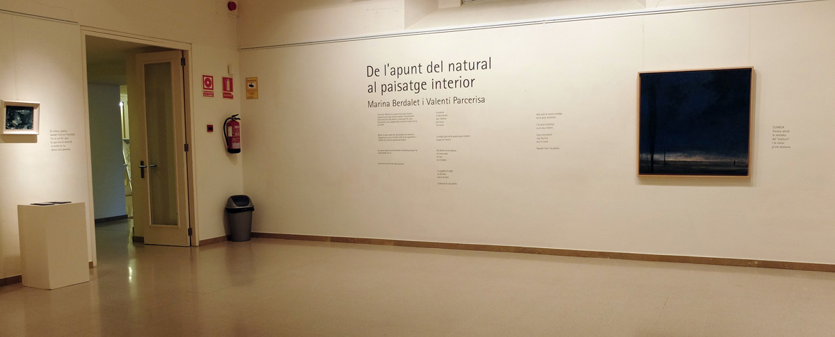 Marina Berdalet - exposicions - De l’apunt del natural al paisatge interior - Amb Valentí Parcerisa (poesia) - Centre Cultural El Casino - Manresa - Sala - 2019
