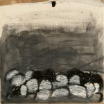 Marina Berdalet - Sèries - Caps i capitells - Caps - Barra d’oli i llapis sobre paper -40 x40 cm - 1990