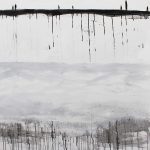 Marina Berdalet - Sèries - Terra - aigua - aire - El ventre de la terra I - Oli i tinta xinesa sobre tela -100 x 100 cm - 2008
