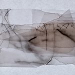 Marina Berdalet - Sèries - Traços i estructures del Gest - Muda - 10 x 20 cm aprox- Llapis cosit sobre paper i vernís - 2014