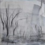 Marina Berdalet - Sèries - Traços i estructures del Gest - Muda - 20 x 20 cm - Llapis sobre paper i vernís - 2014