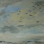 Marina Berdalet - Sèries -Weltanschauung - Passejades - Migracions II - oli sobre tela - 81 x 65 cm - 2017