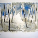 Marina Berdalet - Sèries -Weltanschauung - Passejades - Perspectiva - oli sobre paper - 40 x 30 cm - 2011