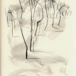 Marina Berdalet - Sèries -Weltanschauung - Passejades - quadern passejades pàgina 10 - vernís i llapis sobre paper - 21 x 27,9 cm - 2011