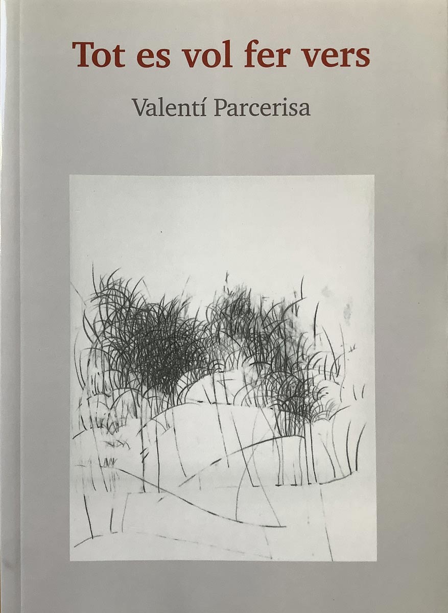 Marina Berdalet - Bugada - Disseny i il·lustració -Dibuix per a la portada del llibre de poemes d’en Valentí Parcerisa - Tot es pot fer vers - Parcir - 2019 - a partir de l’exposició conjunta De l’apunt del natural al Paisatge interior- el casino -de Manresa - Editorial Parcir