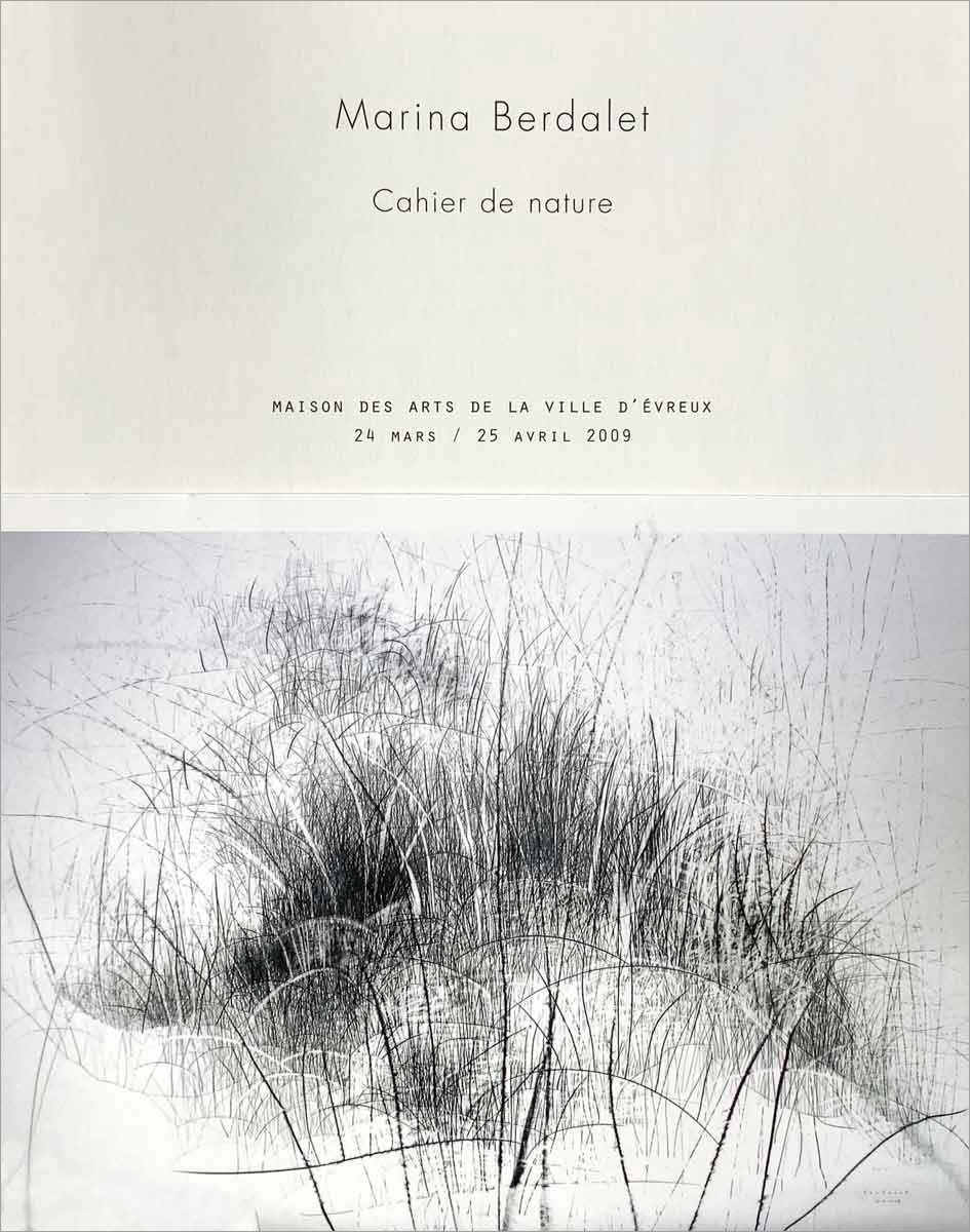 Marina Berdalet - Exposicions - Cahier de Nature - Maison des Arts - Evreux - 2012 - tarja