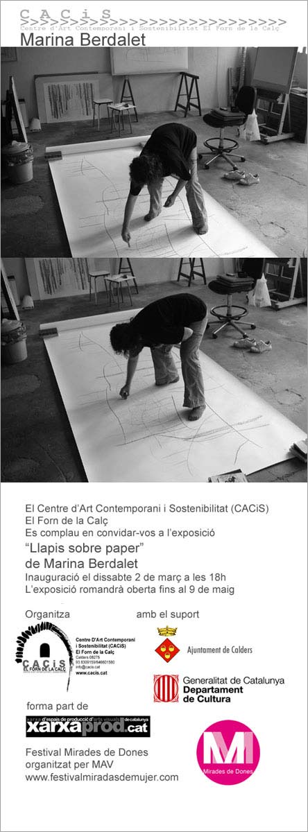 Marina Berdalet - Exposicions - Llapis sobre paper al Cacis. 2013. Cartell